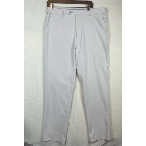 Peter Millar Wicking Element Men's Pants Size 36 x 32 Golf Khaki - Picture 1 of 12